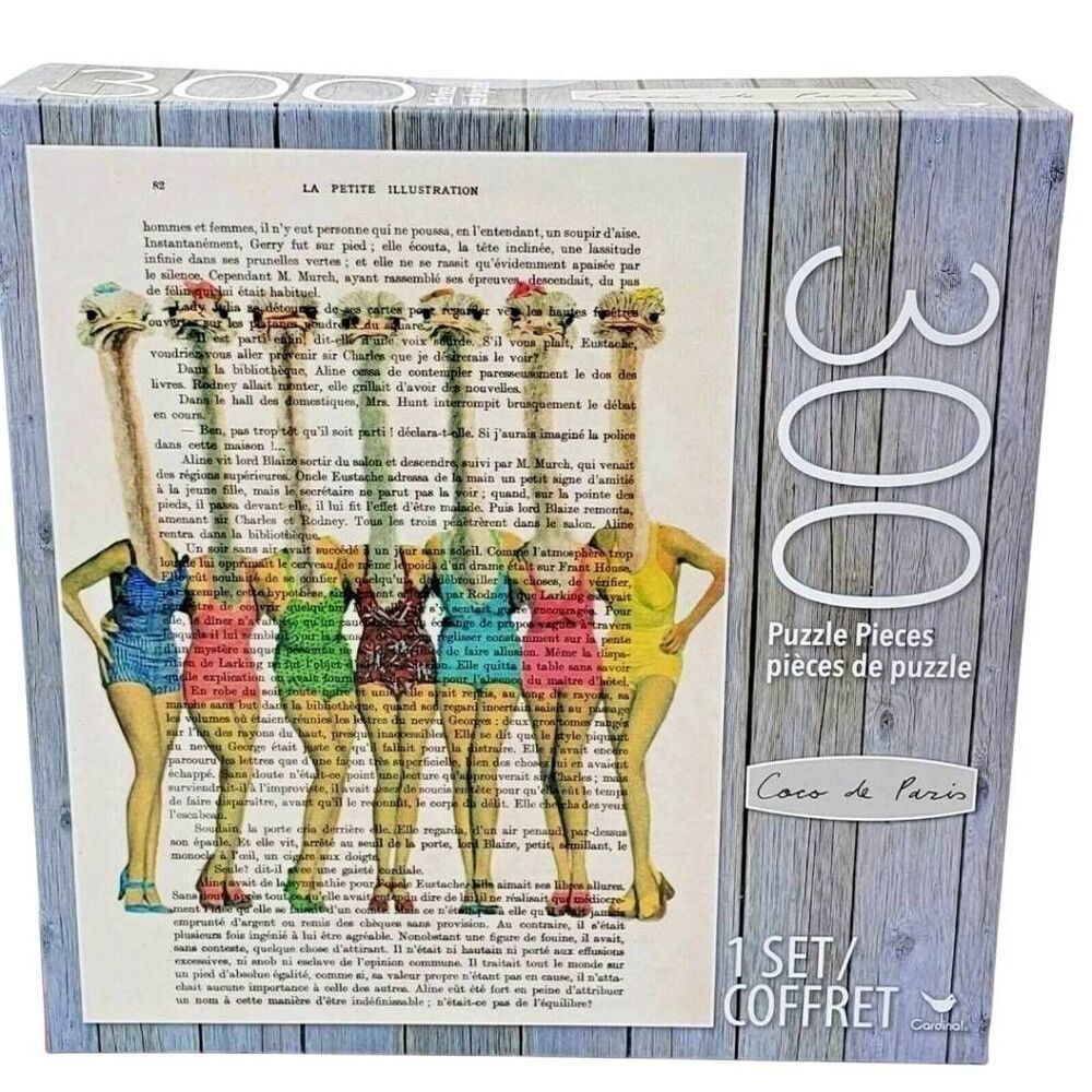 Ostriches in Vintage Bathing Suits Coco De Paris 300 Piece Jigsaw Puzzle NIB NEW - Picture 5 of 6
